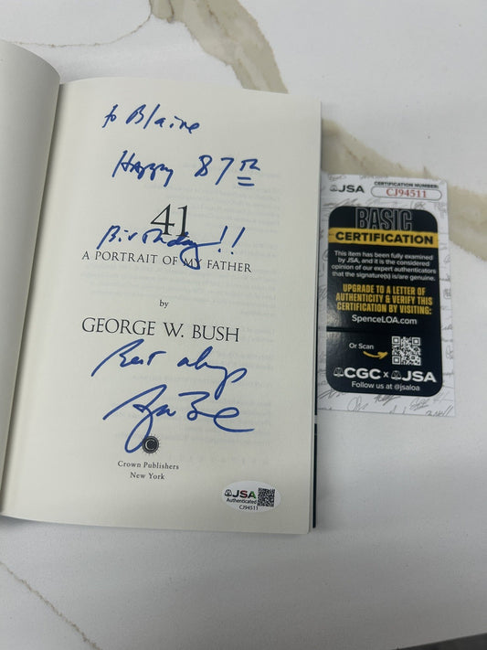 George W. Bush Autographed Book JSA COA United States President Rare Signature