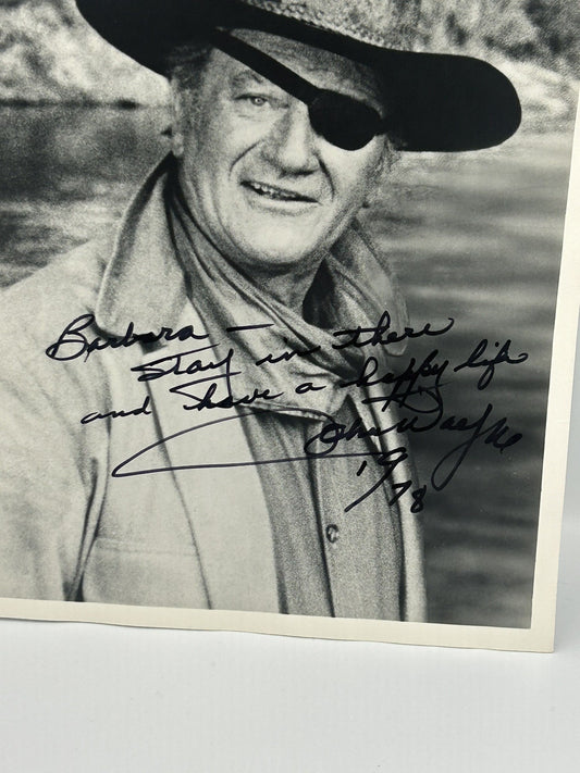 John Wayne Autographed Signed Photo Rare Inscribed Signature Authentic