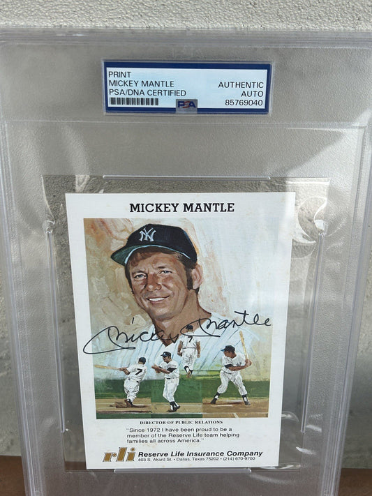 Mickey Mantle Autographed Cut Photograph - PSA/DNA