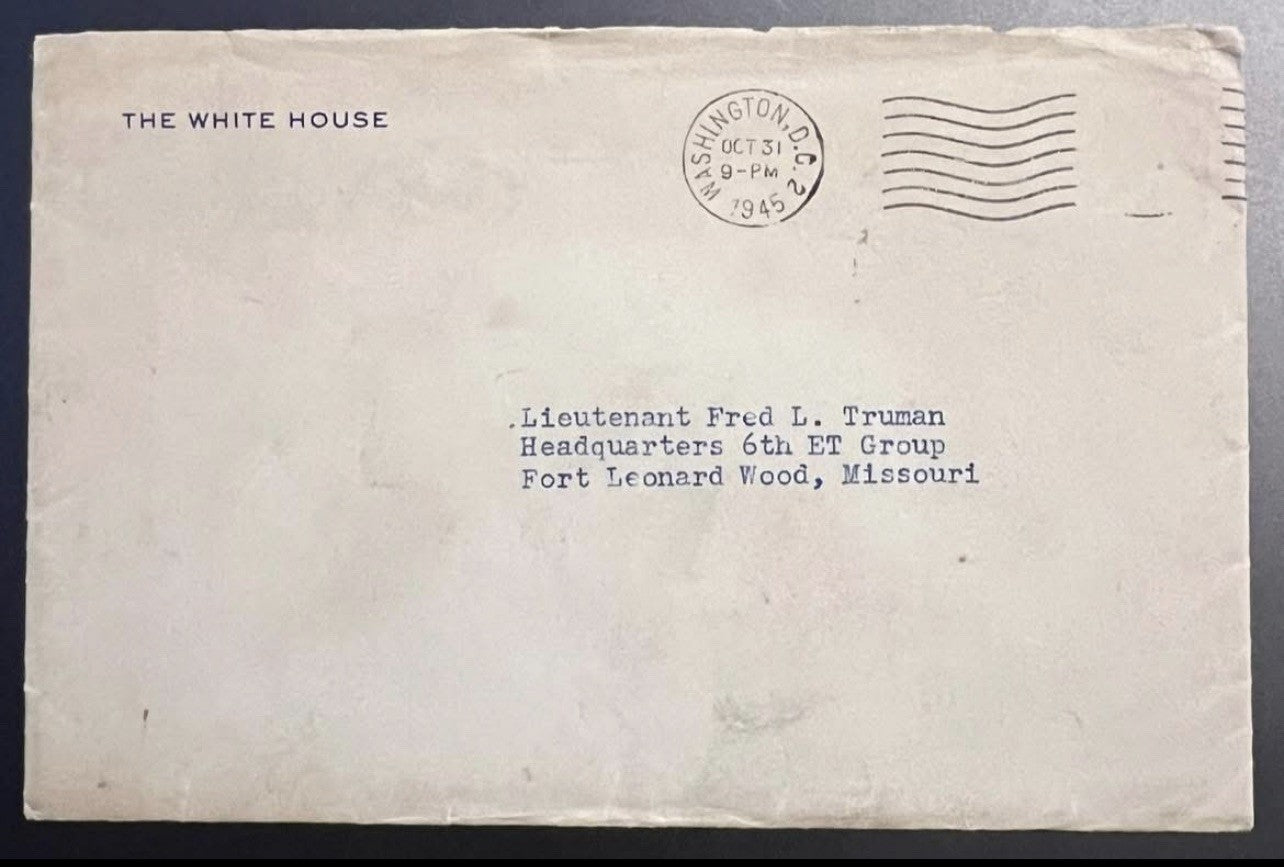 President Harry Truman signed White House Letter His Nephew “Uncle Harry” RARE