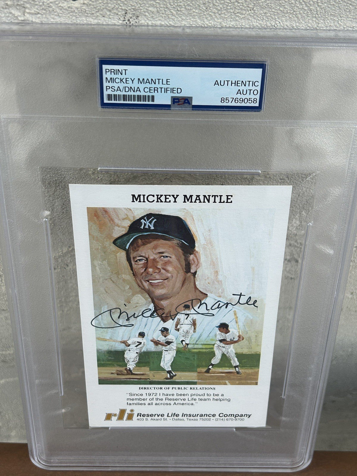 Mickey Mantle Autographed Cut Photograph - PSA/DNA