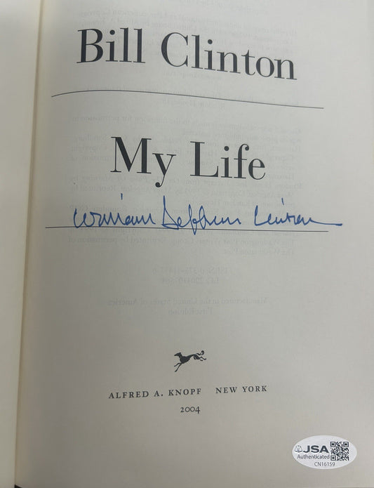 BILL CLINTON "MY LIFE" SIGNED WILLIAM JEFFERSON CLINTON Full Name Book JSA RARE
