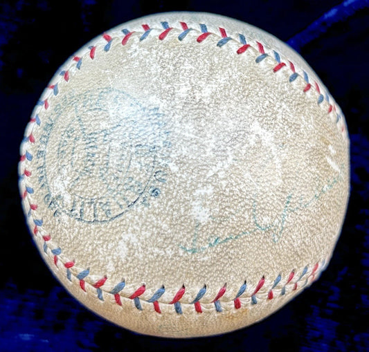 Babe Ruth, Lou Gehrig. 1930 New York Yankees Signed Baseball JSA LOA RARE