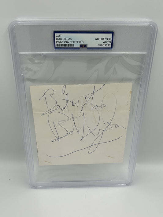 Bob Dylan Signed Cut Autographed PSA Encapsulated Huge Signature Rare