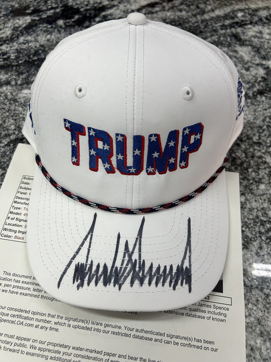 PRESIDENT DONALD J TRUMP SIGNED AUTOGRAPHED MAGA HAT JSA LOA RARE SIGNATURE