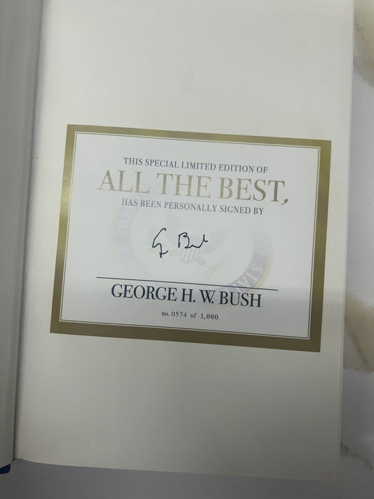 George Bush All the Best Autographed & Numbered Collector Edition Book 574/1000