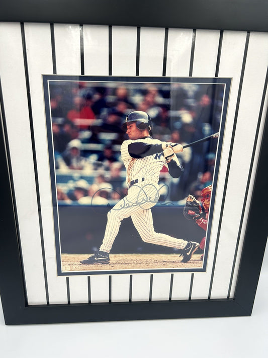 Derek Jeter Autographed Signed 8x10 Photo JSA LOA - Framed