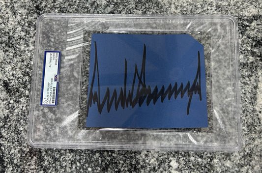 President Donald Trump Signed Autograph PSA/DNA Slabbed RARE Full Signature Cut