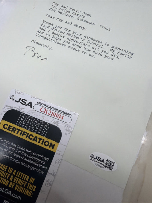 WILLIAM J. "BILL" CLINTON - TYPED LETTER SIGNED 01/25/1994 JSA COA