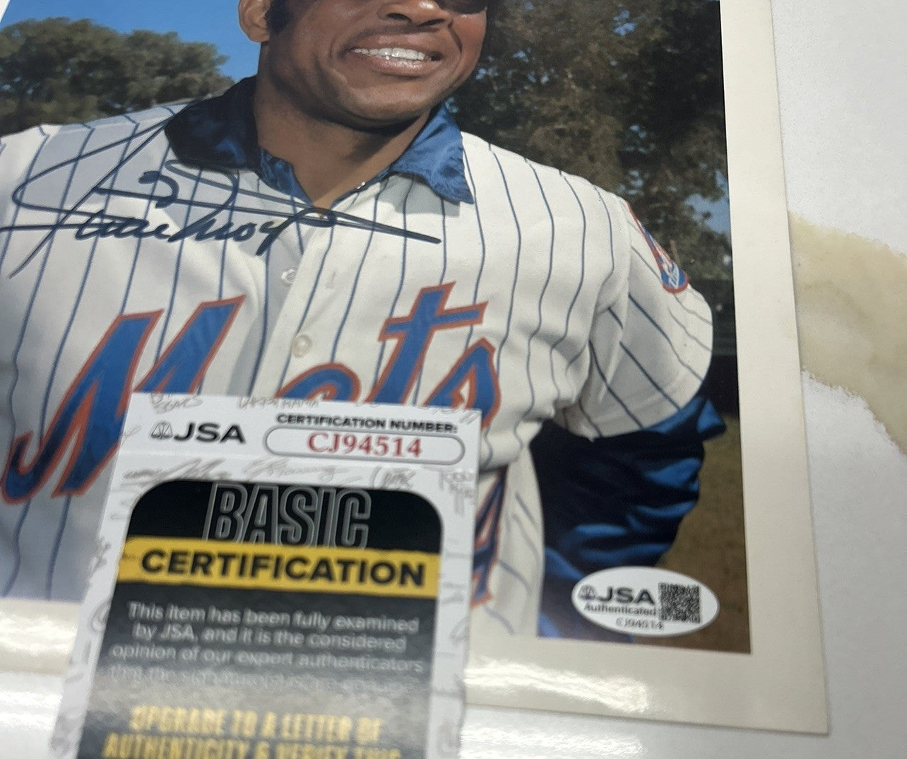 Willie Mays Auto 8 x 10 New York Mets Giants Baseball Signed 8x10 Photo JSA HOF