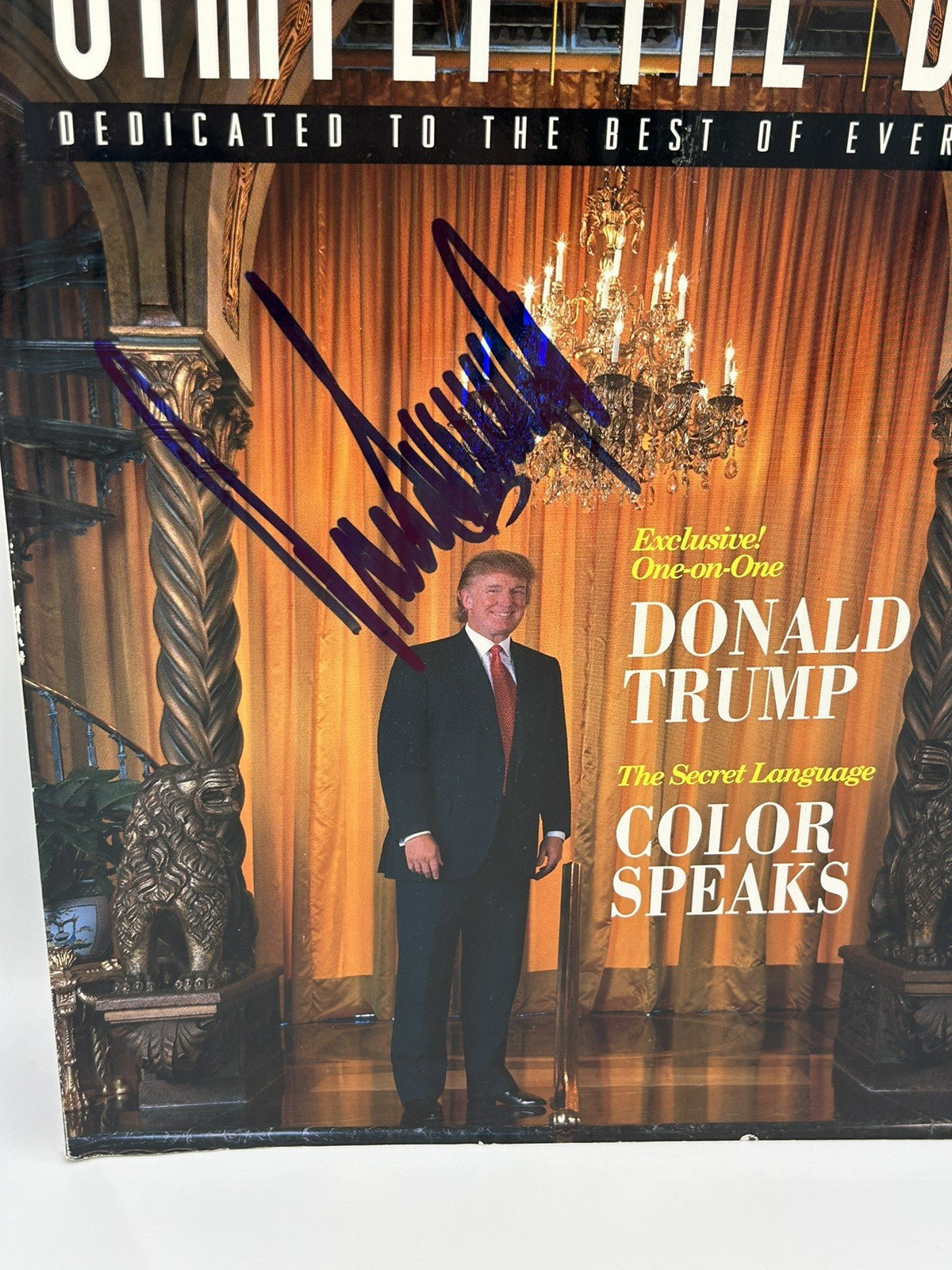 PRESIDENT DONALD J. TRUMP SIGNED MAGAZINE RARE “SIMPLY THE BEST” FULL AUTOGRAPH