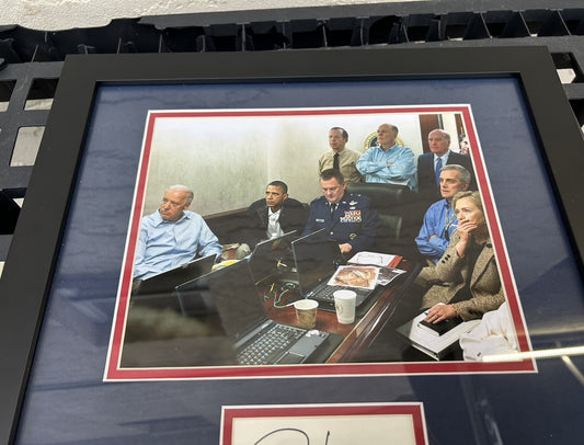 President Barack Obama Signed Cut Framed Photo Display JSA LOA President RARE