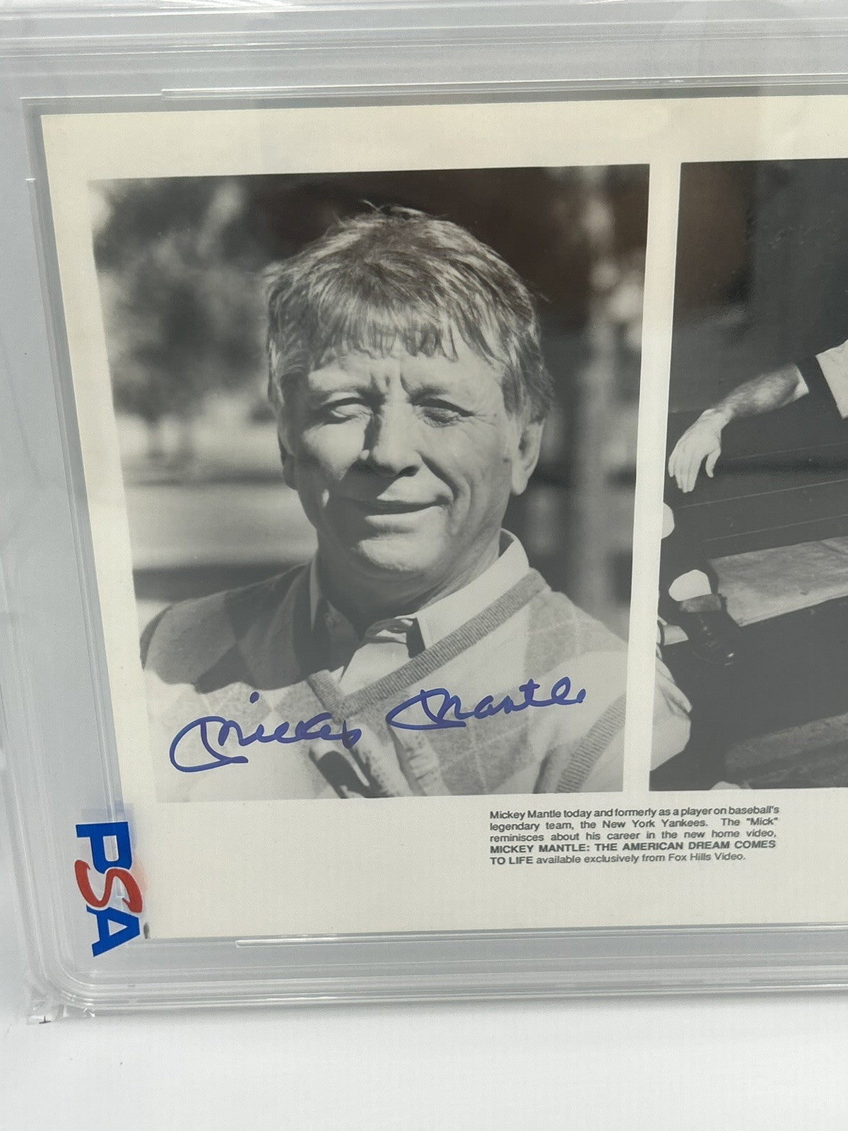MICKEY MANTLE AUTOGRAPHED 8x10 Photo PSA/DNA SLABBED Photo Rare Signed Photo