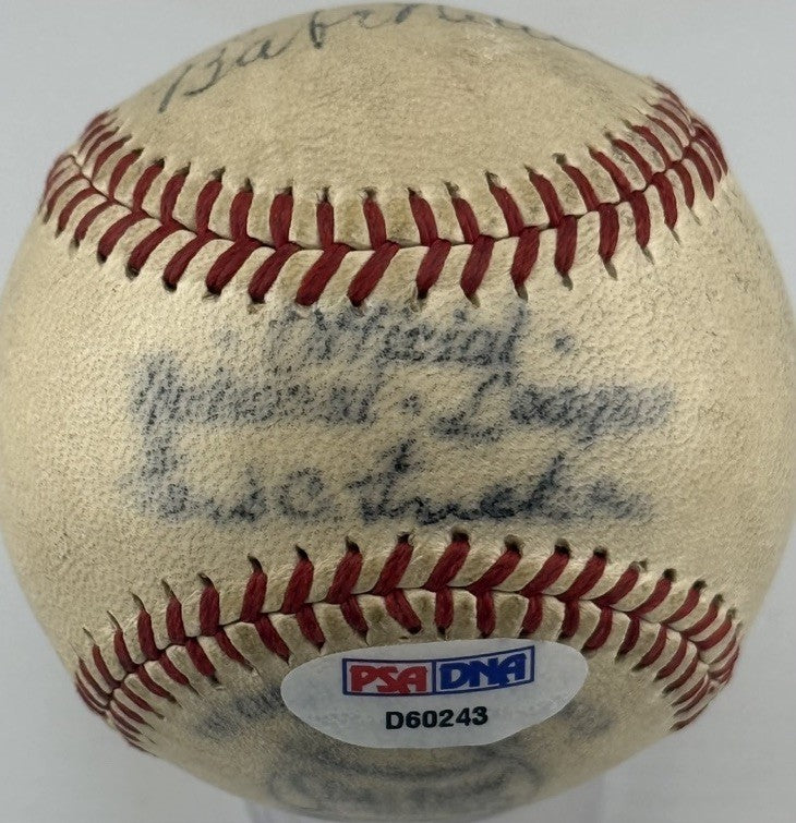 BABE RUTH Signed Spalding Baseball Mel Ott Ernie Lombardi RARE PSA LOA