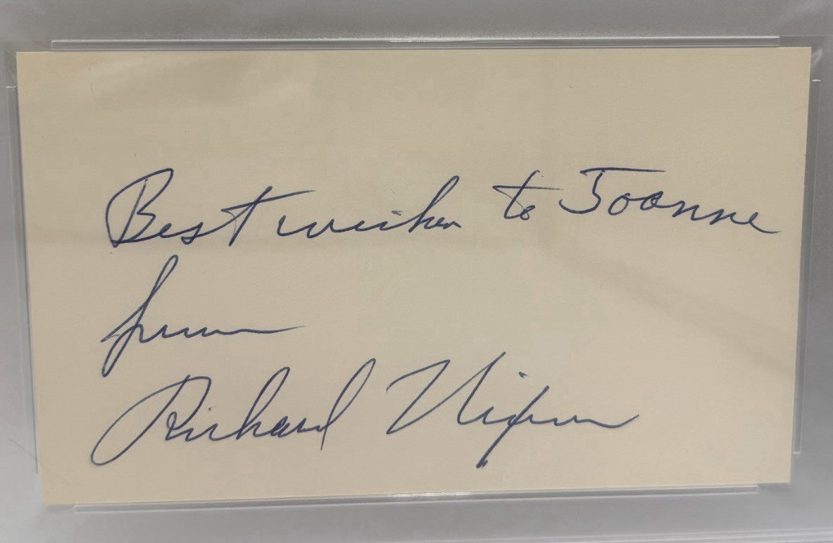 Richard Nixon Signed Autograph Cut PSA/DNA Slabbed Rare Every Letter Full Name