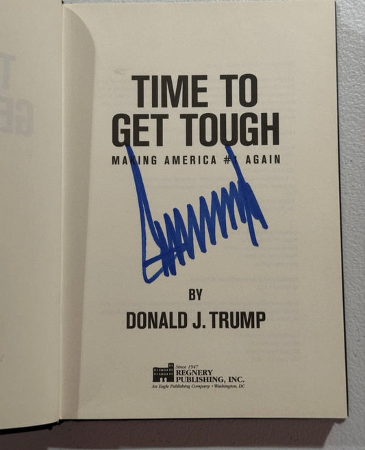 President Donald Trump Signed Autographed Time To Get Tough Book JSA