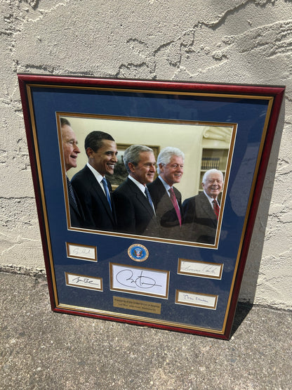 5 Presidents Signature Display PSA LOA