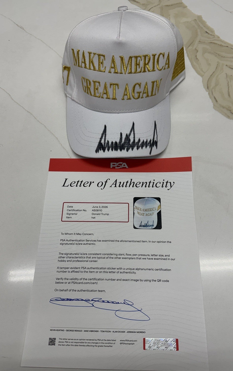 President Donald Trump Signed Autograph Auto MAGA Hat Cap PSA/DNA LOA RARE