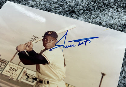 Willie Mays HOF Signed New York Giants 8x10 Baseball Photo AUTO JSA COA