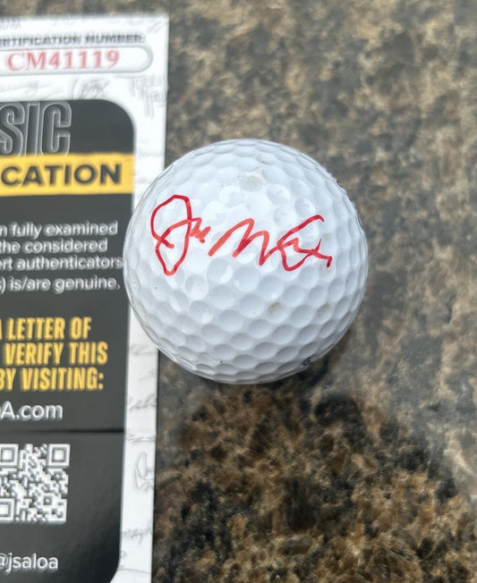 Joe Montana JSA CERTIFIED Signed Rare Gold Ball Rare Red Ink Authentic Auto