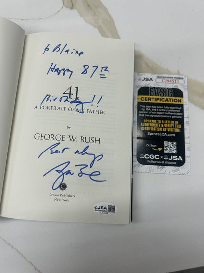 George W. Bush Autographed Book JSA COA United States President Rare Signature