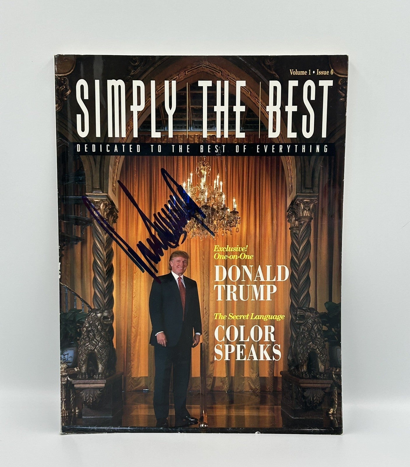 PRESIDENT DONALD J. TRUMP SIGNED MAGAZINE RARE “SIMPLY THE BEST” FULL AUTOGRAPH