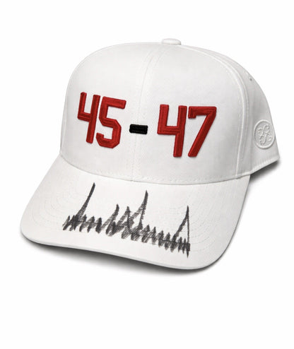 PRESIDENT DONALD J TRUMP SIGNED 45-47 HAT RARE MAGA USA AUTOGRAPHED HAT