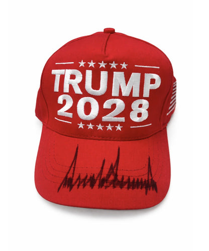 Donald Trump Autographed TRUMP 2028 Hat MAGA Authentic Signed MAGA RARE PSA LOA