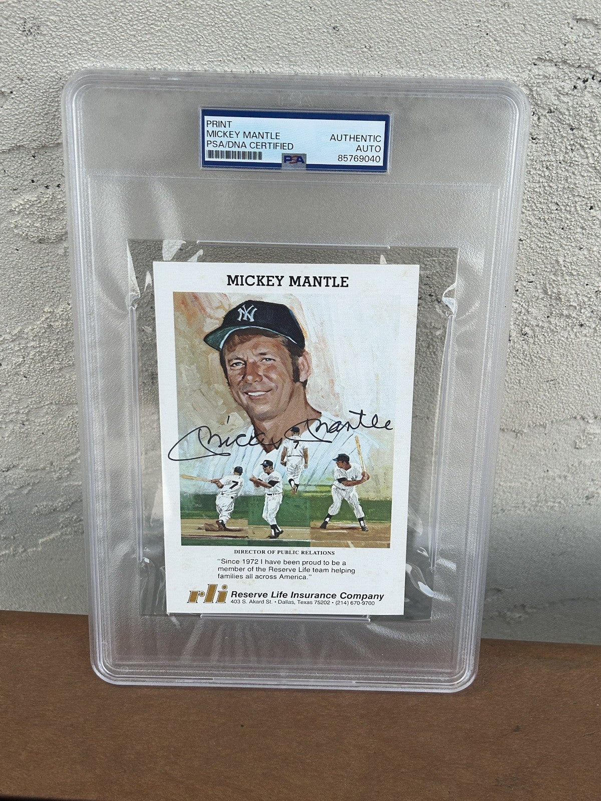 Mickey Mantle Autographed Cut Photograph - PSA/DNA