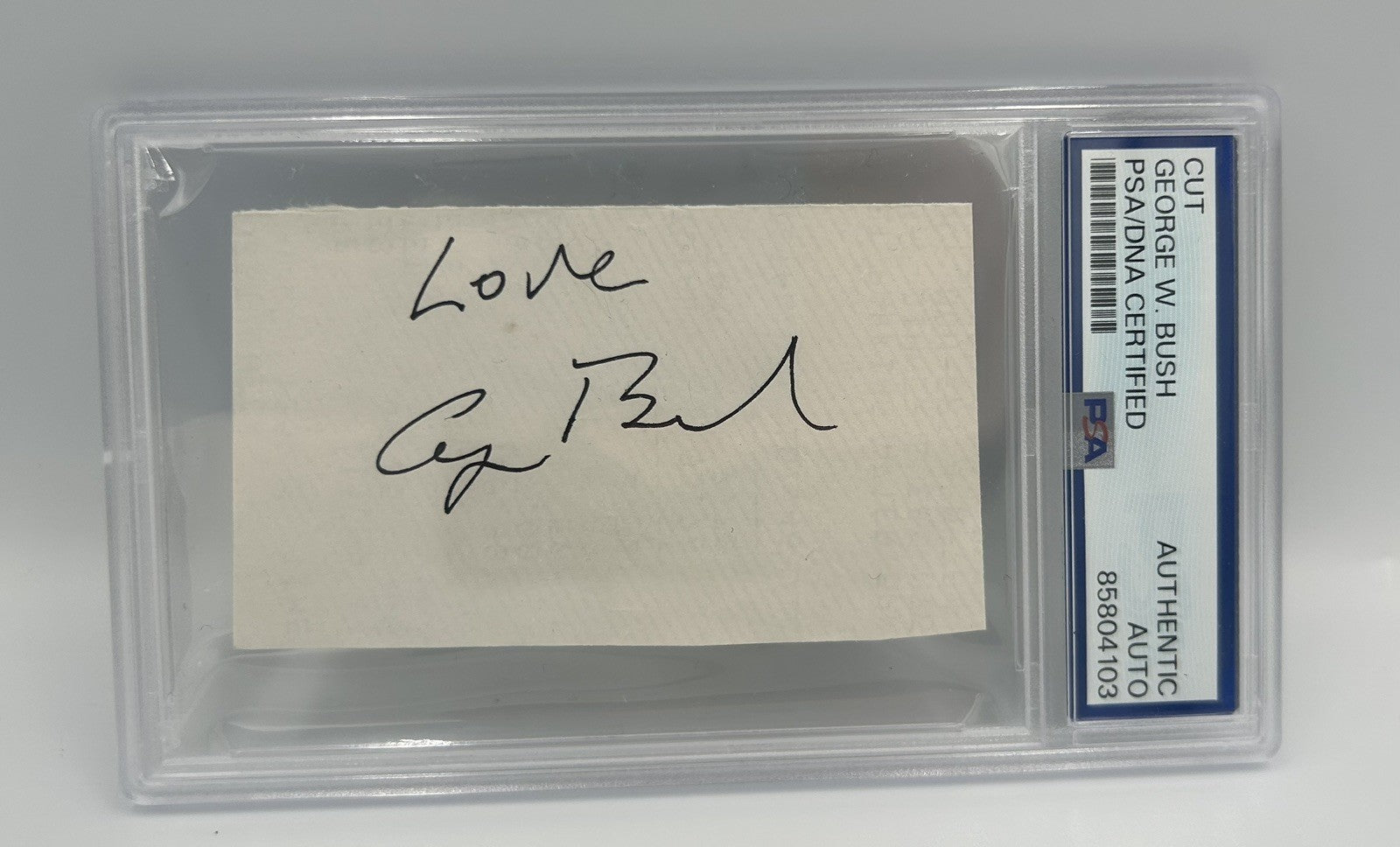 President George H.W. Bush Signed Cut USA “Love” Autograph PSA/DNA