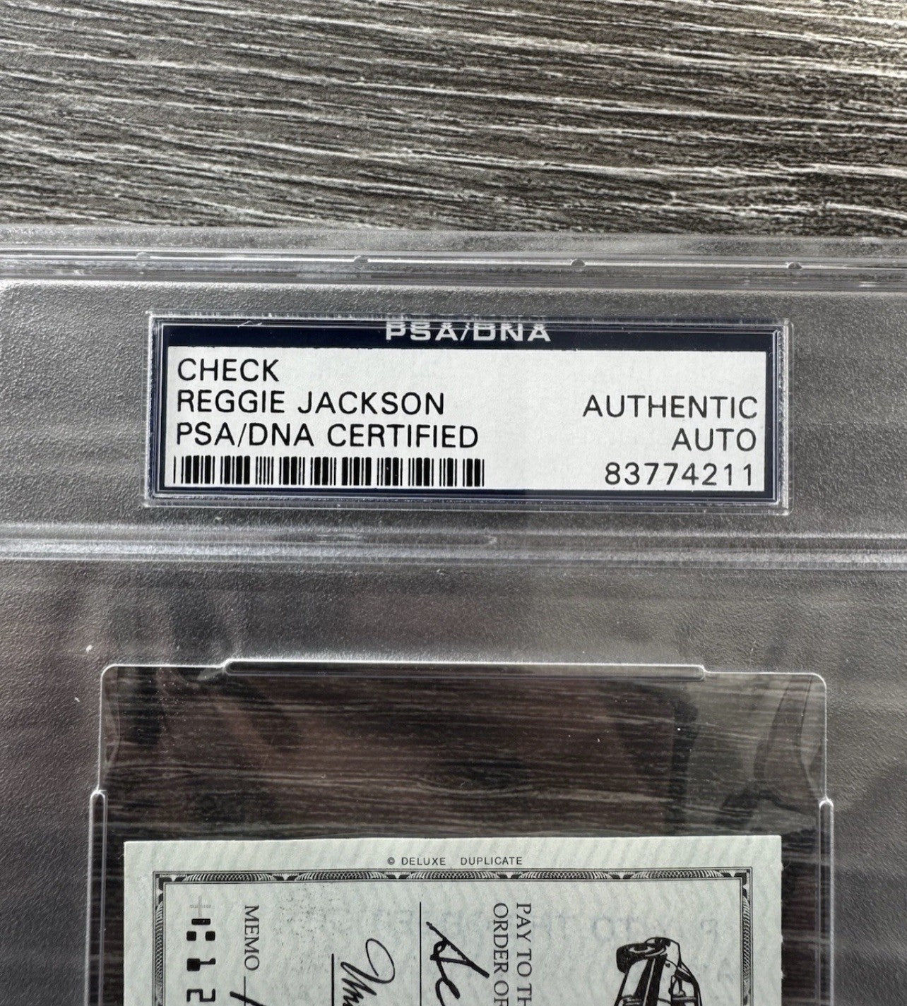 Reggie Jackson Signed Check Yankees Autograph PSA/DNA Authentic Auto
