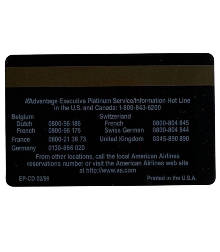 Willie Mays  Personally Owned Credit Card American Airlines Rare COA