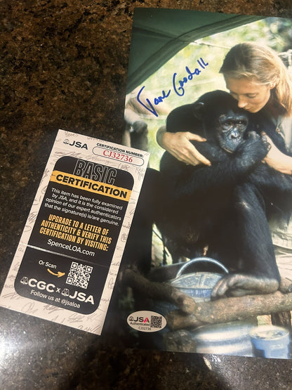 Jane Goodall Signed Autographed 8x10 Color Photo JSA COA Rare Autograph Goodall