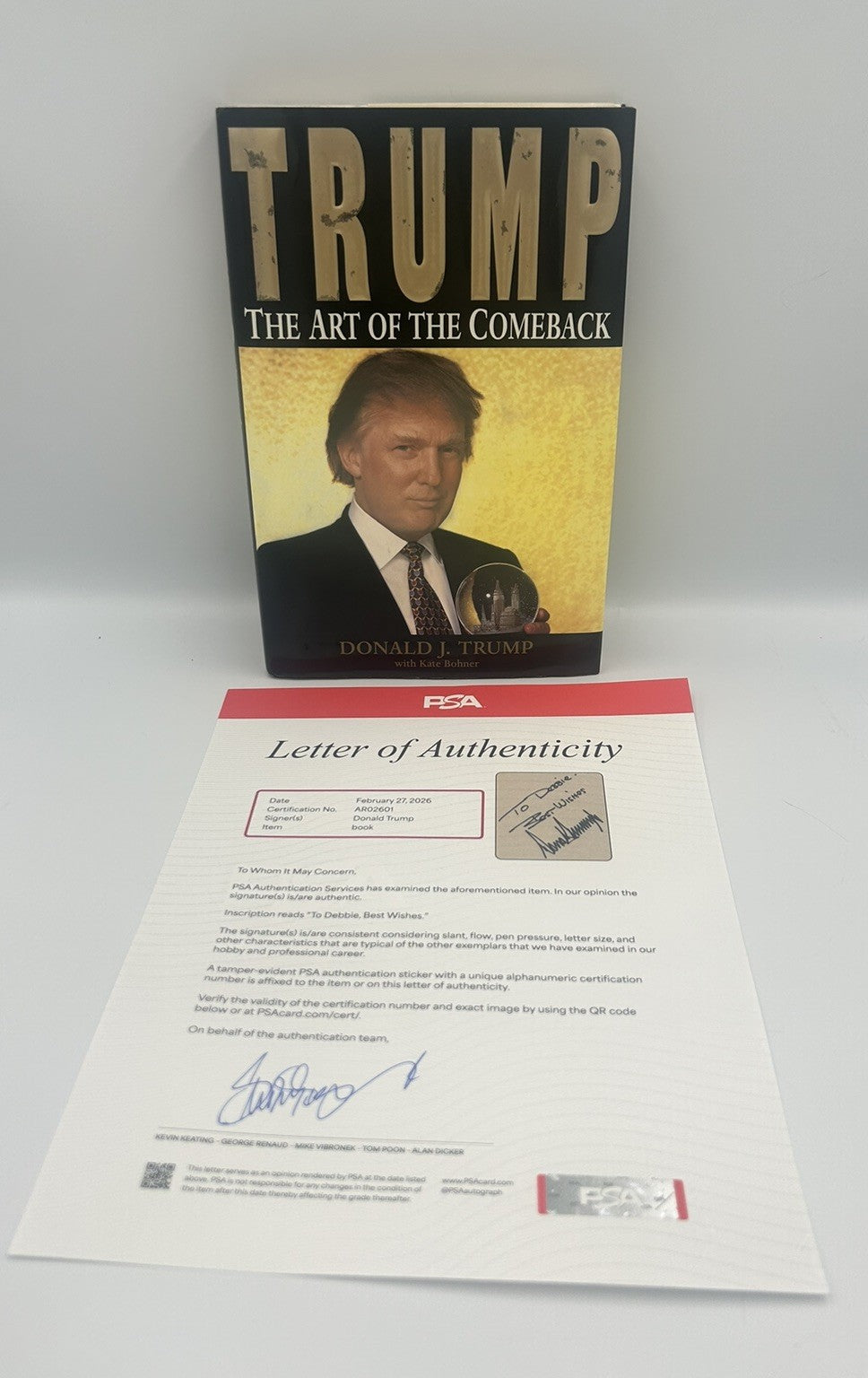 President Donald J. Trump Signed Autographed Art Of The Comeback PSA/DNA LOA