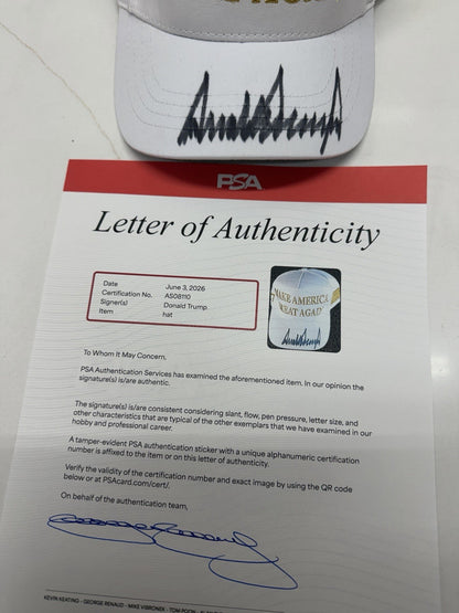 President Donald Trump Signed Autograph Auto MAGA Hat Cap PSA/DNA LOA RARE