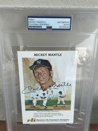 Mickey Mantle Autographed Cut Photograph - PSA/DNA