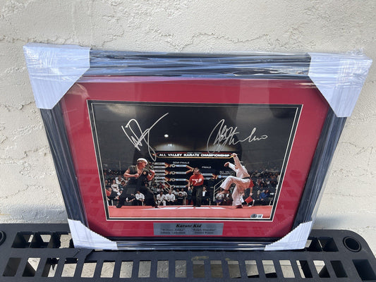 Ralph Macchio & William Zabka Signed Cobra Kai 11x14 Autograph Beckett - Framed