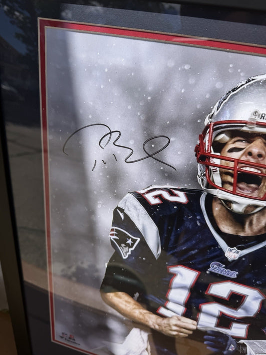 Tom Brady Signed Framed 16x20 New England Patriots Scream Photo Fanatics