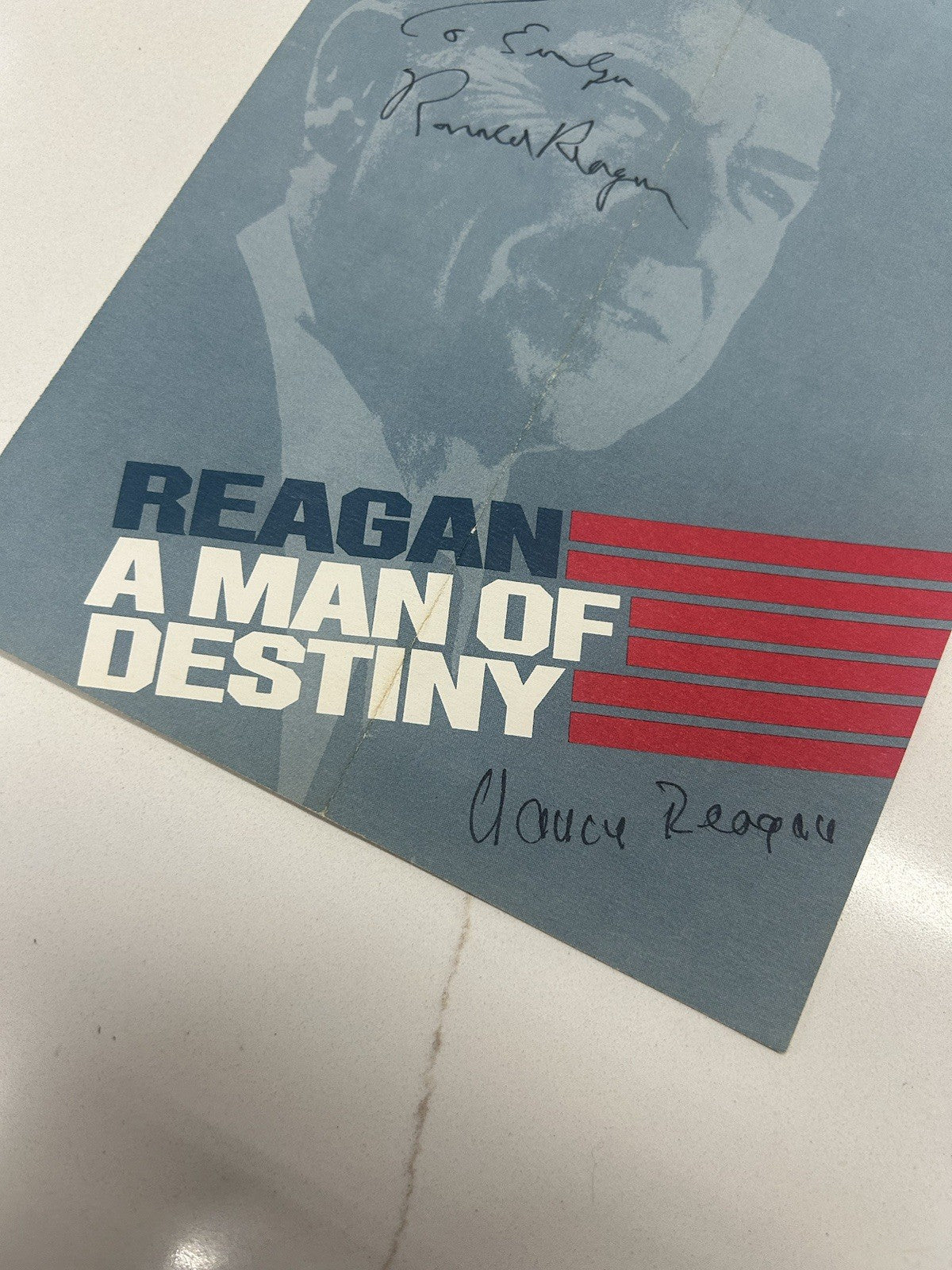 President Ronald Reagan Signed A MAN OF DESTINY Nancy Reagan Autograph 1979