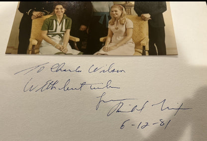 President Richard Nixon Signed Family Portrait Photograph Rare Autograph