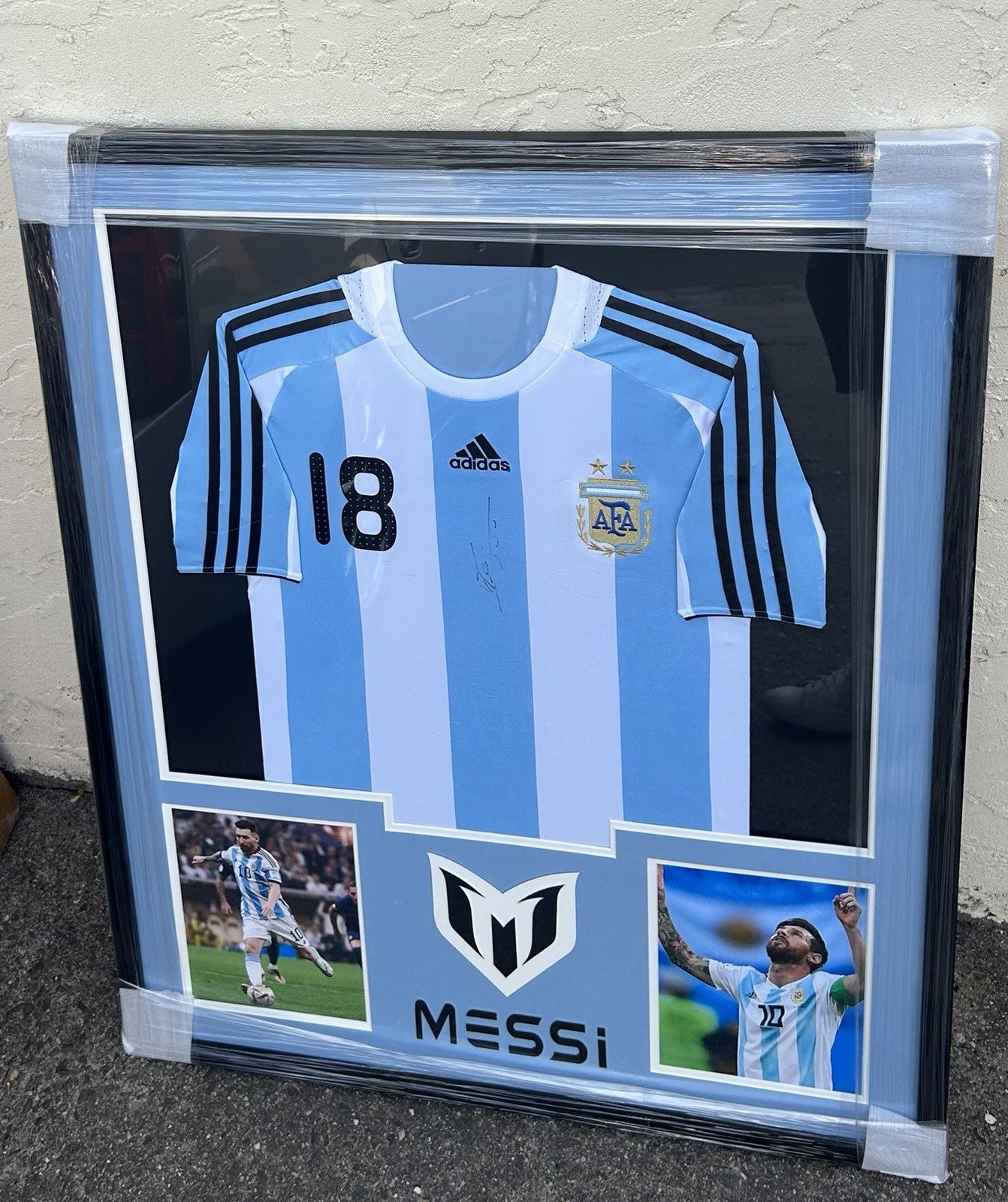Lionel Messi Signed Jersey Framed Argentina National Team JSA LETTER LOA RARE