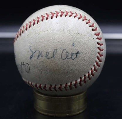 19 Hall of Famers and Stars Multi-Signed Baseball Ruth Ott +17 JSA LOA A