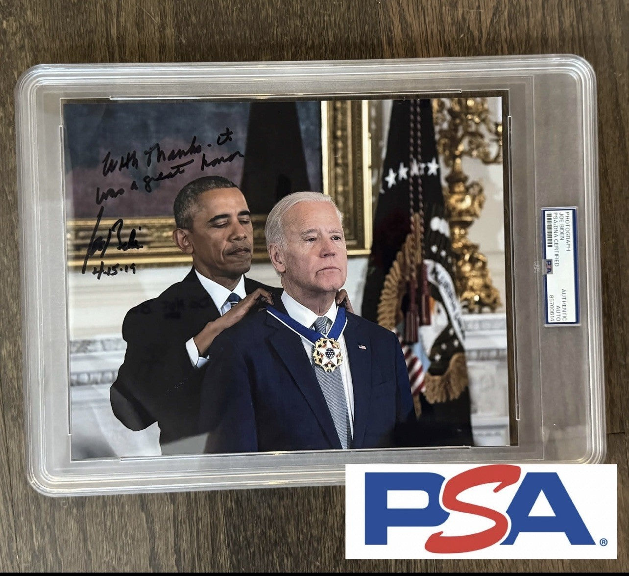 Joe Biden Signed 8x10 Photo PSA DNA COA President Autograph Auto Rare Encap