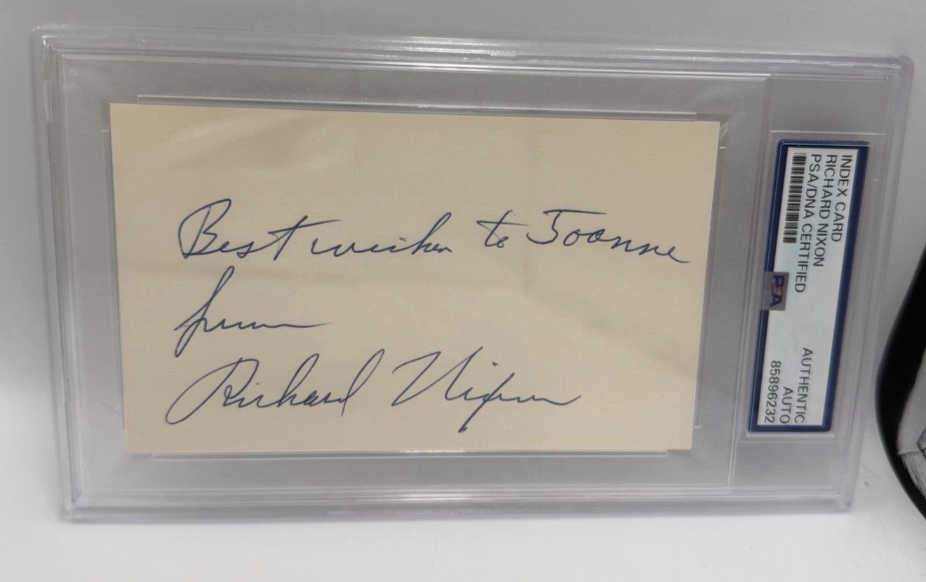 Richard Nixon Signed Autograph Cut PSA/DNA Slabbed Rare Every Letter Full Name