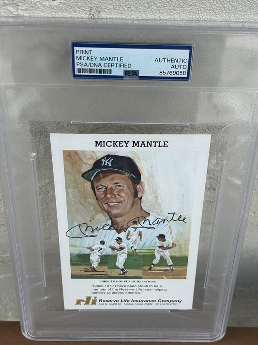Mickey Mantle Autographed Cut Photograph - PSA/DNA