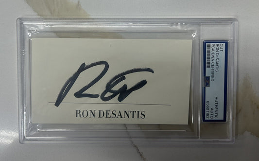 Ron Desantis Signed Autographed Cut Auto PSA DNA Governor Florida Rare Signature