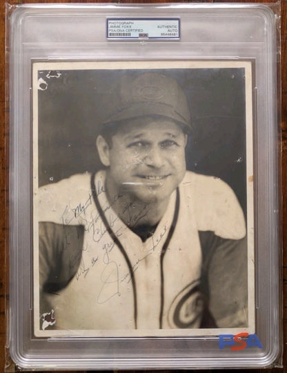 Jimmie Foxx Signed Original George Burke Photograph PSA/DNA Auto & JSA Auth