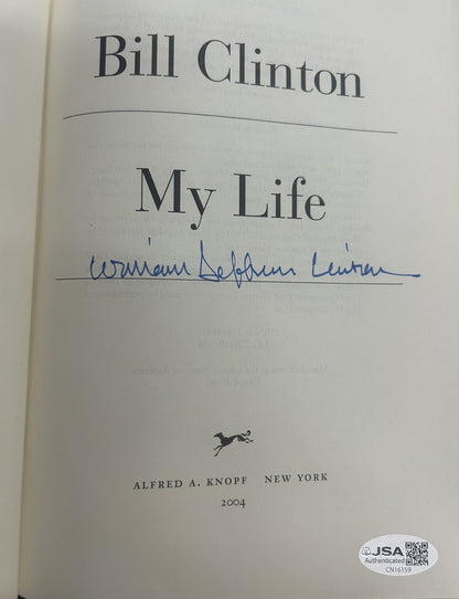 BILL CLINTON "MY LIFE" SIGNED WILLIAM JEFFERSON CLINTON Full Name Book JSA RARE