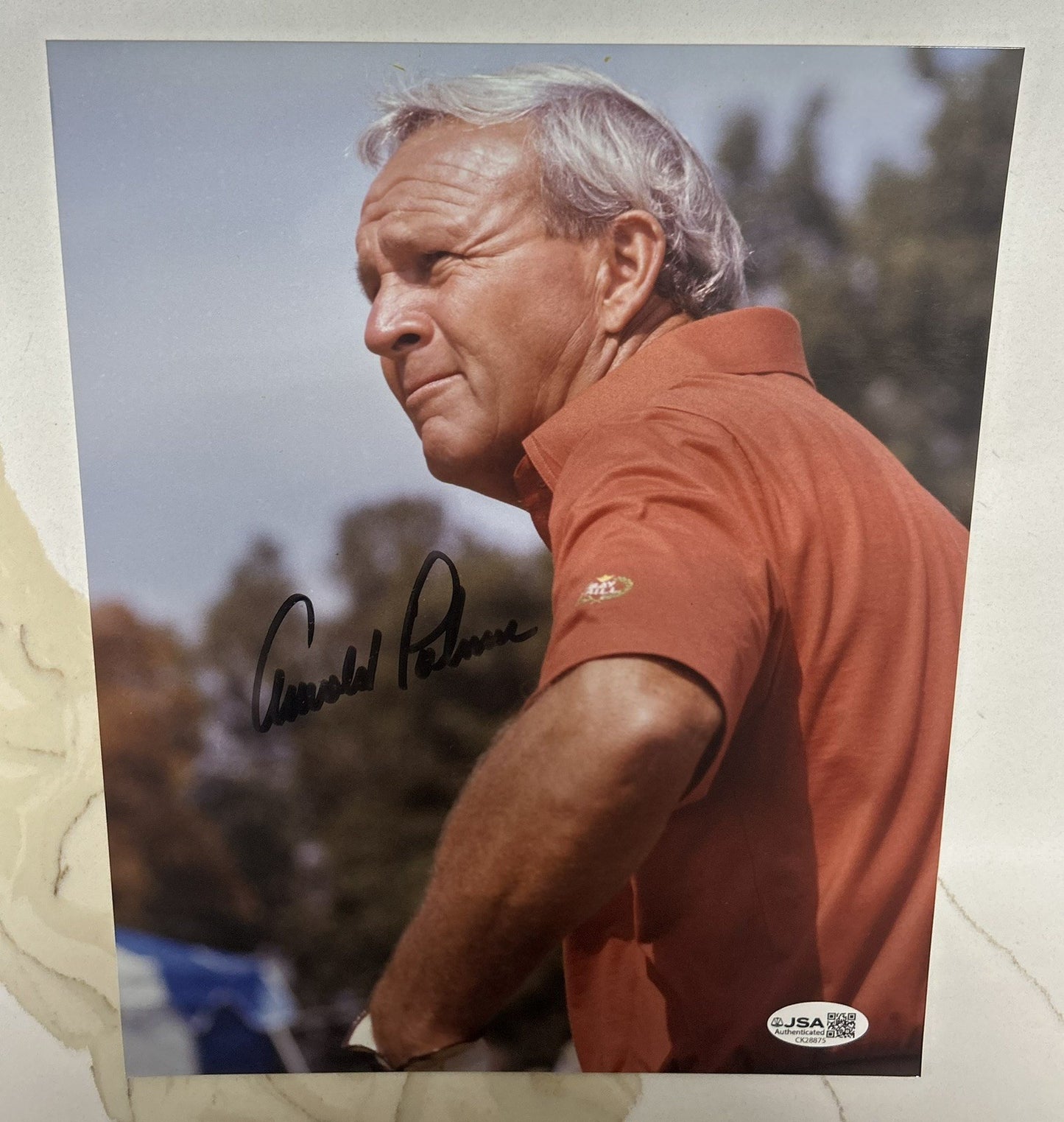 Arnold Palmer Autographed 8x10 Photo Professional PGA Golf Hall of Famer JSA
