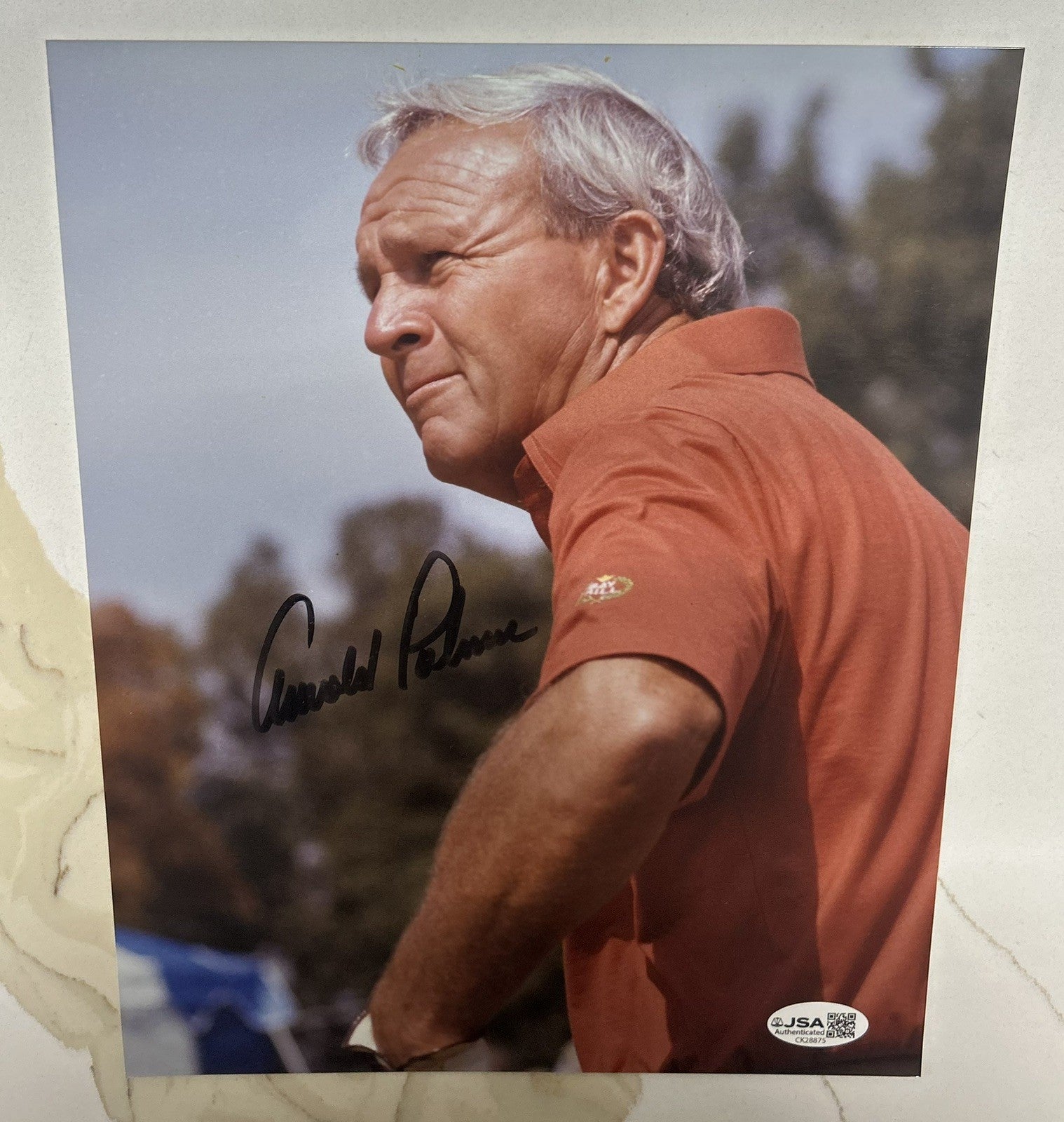 Arnold Palmer Autographed 8x10 Photo Professional PGA Golf Hall of Famer JSA